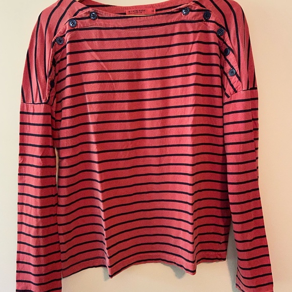 Stateside via Anthropologie Boat Neck Stripe Top - Picture 4 of 7